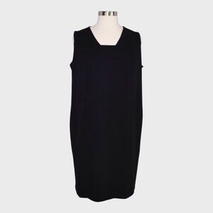 NWT Talbots Black Ponte Knit Shift Dress Plus Size‎